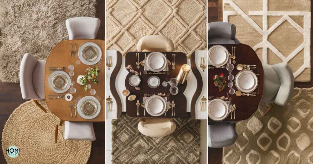 Best Rug Materials and Styles to Complement Your Dining Set
