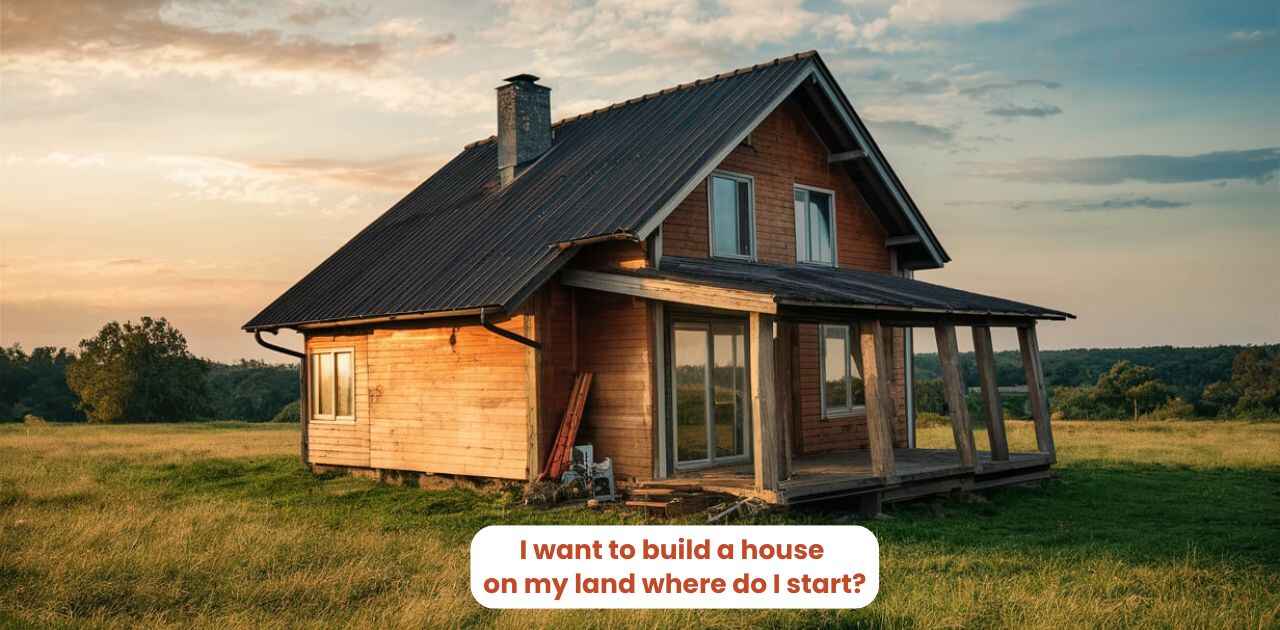 i want to build a house on my land where do i start?